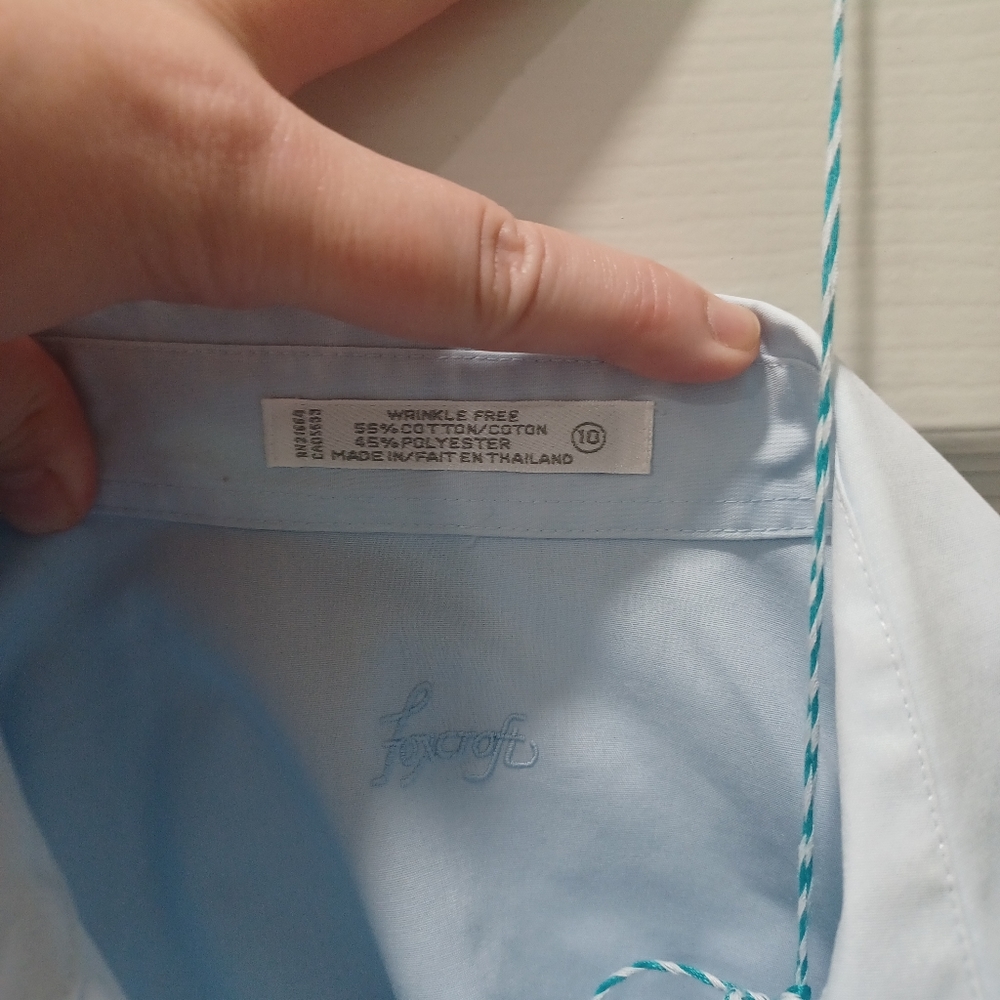 Foxcroft Light Blue Women's Blouse - Picture 4 of 6